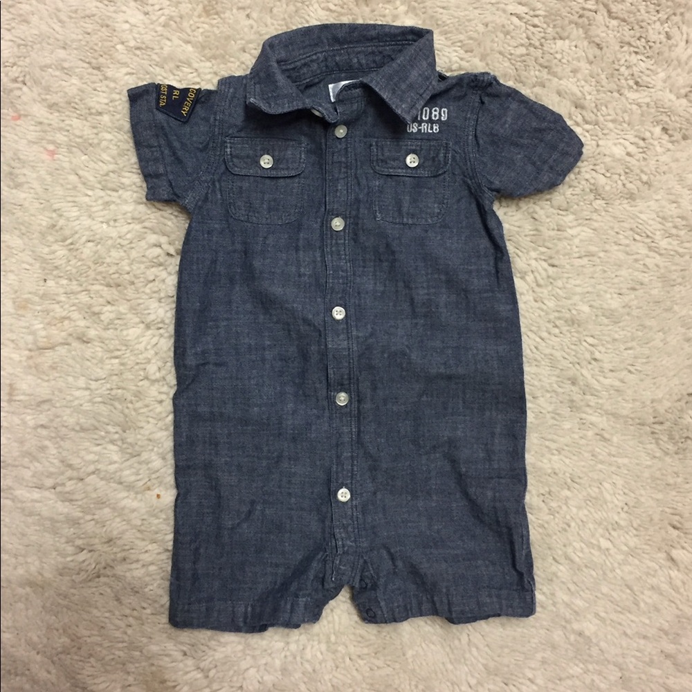 Infant Boy Ralph Lauren Polo Denim Romper